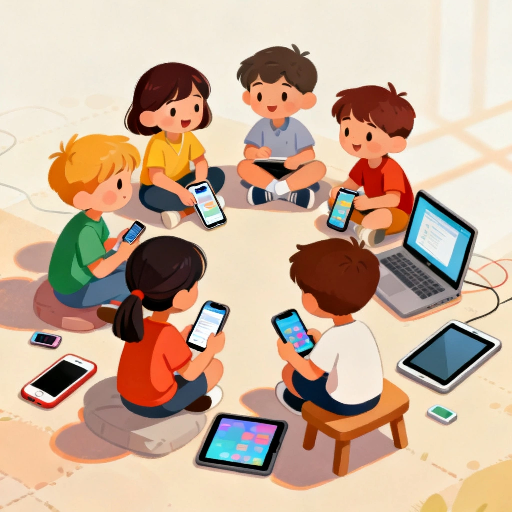 小朋友讨论数字资产 /2025/10/27/digital-asset/2/images/kids_discussing.webp